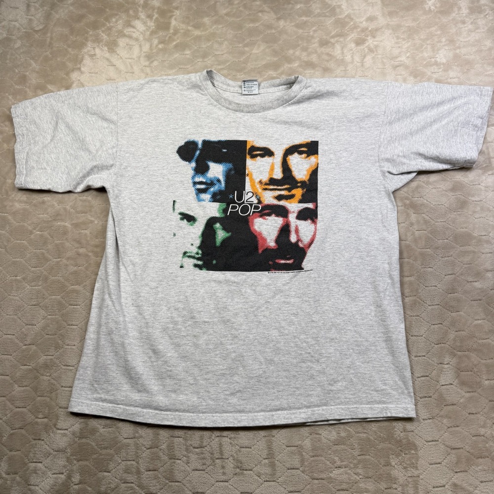 VTG U2 Pop Mart Tour Shirt Sz XL Polygram 1997 Double Sided See Pics